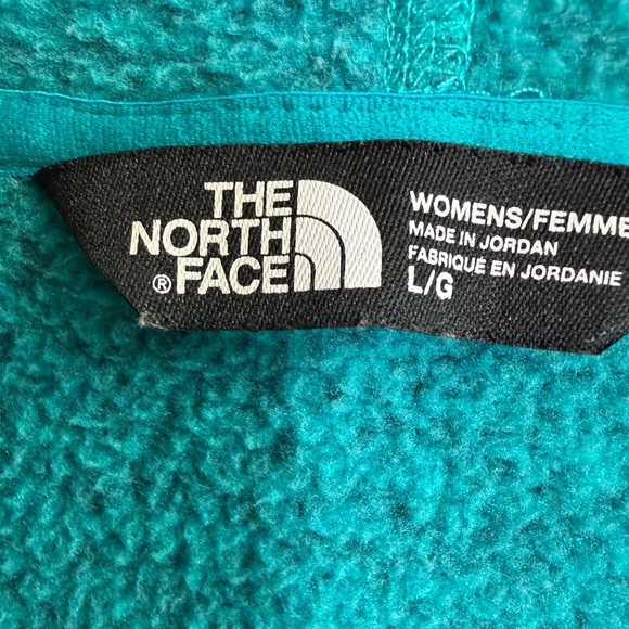The North Face Women's Sweater Fleece Full Zip Jacket Teal Heathered Large - Picture 4 of 6